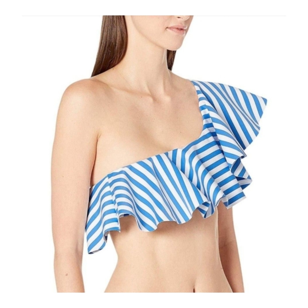 Onia We Wore What Positano Striped Bikini Top XL